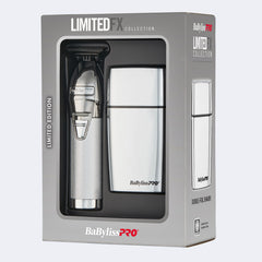 BaBylissPRO® LimitedFX Silver Trimmer and Double-Foil Shaver Gift Set