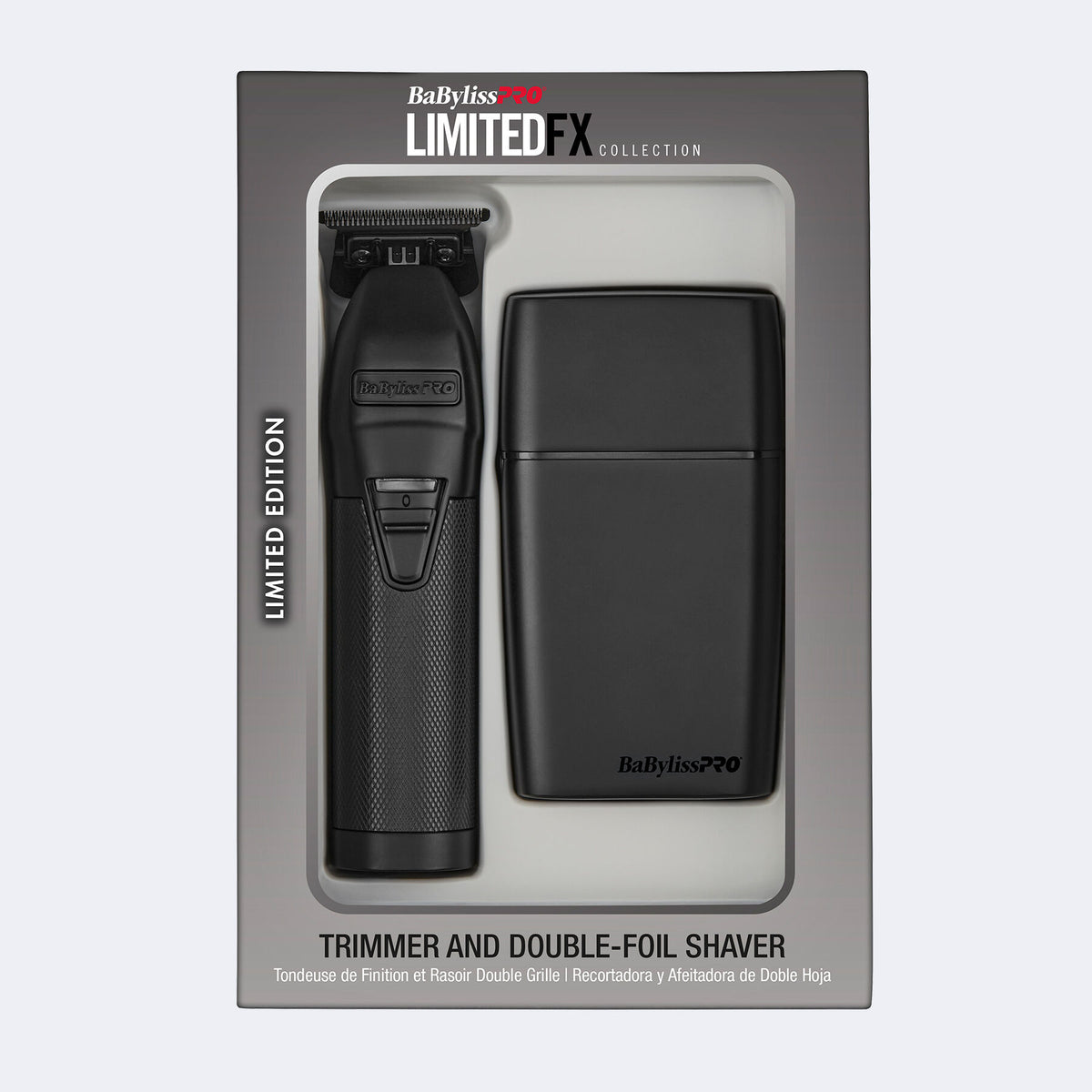 BaBylissPRO® LimitedFX Matte Black Trimmer and Double-Foil Shaver Gift Set